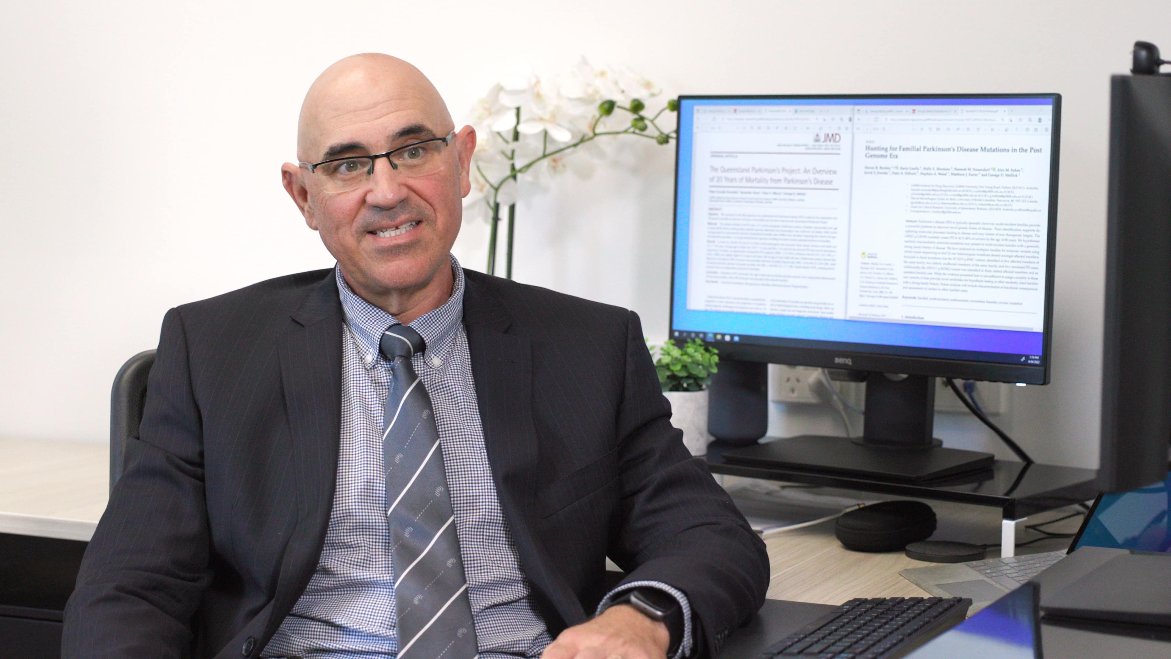 Corporate Videographer Brisbane 4 Person being interviewed and filmed by a corporate videographer as part of a Video News Release (VNR)